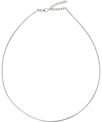 NKlaus 40+5cm Colier Schlangenkette 925 Silber längenverstellbar Halskette 1,3mm breit Damen 15661