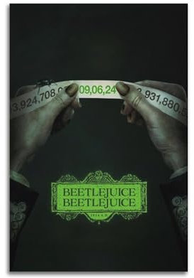 Generisch Beetlejuice Poster, Wandkunst, Dekoration, Leinwandposter und Drucke für Zimmer, ästhetisch, 30 x 45 cm, ungerahmt, 2 Stück