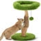 FUKUMARU Rascador para Gatos, Árbol para Gatos de 51 cm de Madera Sólida Única, con Pilar de Yute y Área de Descanso Cómoda, para Gatos Pequeños y Grandes hasta 3.3 kg.
