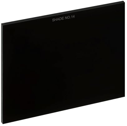 PATIKIL Welding Len Shade 14 Glass 4-5/16x 3.5, Hardened Glass Black Darkening Filter Plates Covers Replacement for Weld Helmet Hood