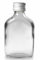 Small Glass Bottles Flask (50ml) with Caps - Perfect for Weddings - Mini Hip Flask Style (Silver Lid, Pack of 70)