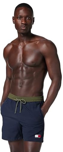 Tommy Hilfiger Herren Badehose Medium Drawstring mit Tunnelzug, Blau (Desert Sky), L