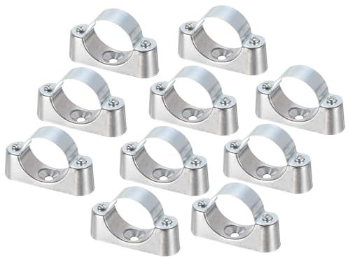 Unifizz 10Pcs 38mm Wall Mount Ceiling Mount Pipe Support Ring Hanger Stainless Steel Pipe Holder Bracket Clamp