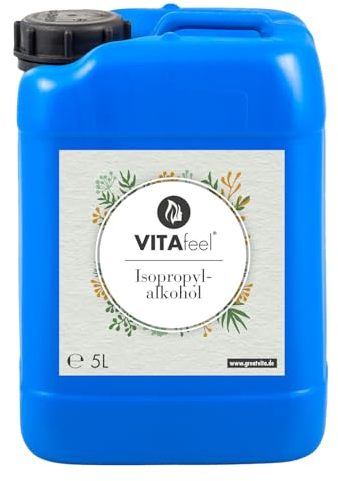 VitaFeel Isopropanol 5 litres – Alcool isopropylique 99,9 % Dégraissant | Haute pourcentage IPA | Qualité supérieure
