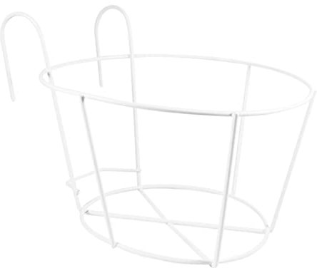 TINEASUR Soporte para Macetas De Hierro para Balcón, Estante Redondo Colgante Blanco Grande 30 Cm, Adecuado para Plantas y Bonsáis, Ahorro De Espacio para Jardín y Hogar