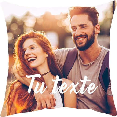 Bemaystar Cojín Personalizado - Cojines Personalizados con Foto, Cojín sofá con Fotos y Texto, Cojin con Imagen Regalos Originales, Aniversario, cumpleaños, día de la Madre, Padre, San valentín