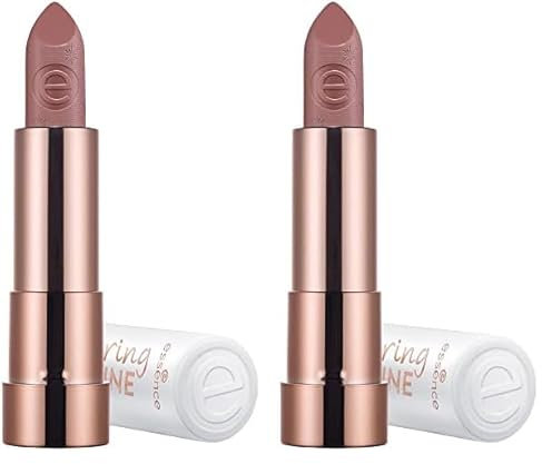 essence caring SHINE vegan collagen lipstick, Lippenstift, Nr. 203 My Advice, nude, pflegend, glänzend, vegan, entspricht unserem CLEAN BEAUTY Standard, ohne Alkohol (3,5g) (Packung mit 2)