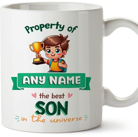 MUGFFINS Son Mug - in English - Property of - Funny Gift - Ceramic 11oz Mug