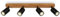 B.K.Licht - Deckenlampe schwenkbar, GU10 Fassung, max. 9 W, Deckenleuchte, Lampe, Wohnzimmerlampe, Schlafzimmerlampe, Küchenlampe, Deckenstrahler, Deckenbeleuchtung, 55 cm, Schwarz-Holz
