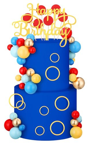 Colingmill 65 Pcs Cartoon Birthday Cake Topper Cartoon Themed Happy Birthday Cake Topper Cartoon Birthday Party Cake Decorations Cartoon Cupcake Toppers Decor for Theme Birthday Party Supplies