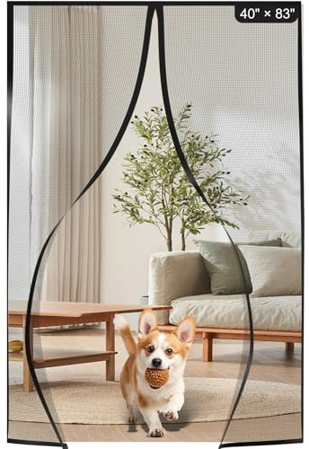 Puerta Mosquitera Magnética sin Taladrar, Protección Contra Insectos con Fibra de Vidrio y Imanes Fuertes, Cortina Antimoscas Auto-Cerrante para Puertas Balcón, Patio y Salón 100 * 210cm