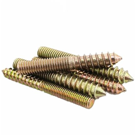 KSeSii 10 Stück Kohlenstoffstahl-Aufhängungsbolzen M4-M10 x 30 mm Doppelkopfbolzen Selbstschneidende Schraube for Sofa-Möbel-Verbindungsbefestigungsteile(M8x40)
