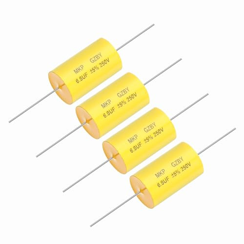 sourcing map 4 x 6,8 uf Frequenzteilerkondensator, 250 V axialer Audio-Lautsprecher, Crossover MKP-Filmkondensator