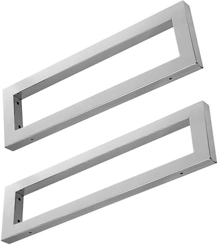 Wandkonsole Waschtisch Platte Träger Edelstahl Wandstütze Wandregal Konsole Regalträger (Rostfrei Verchromt, 350x150x30/30mm)