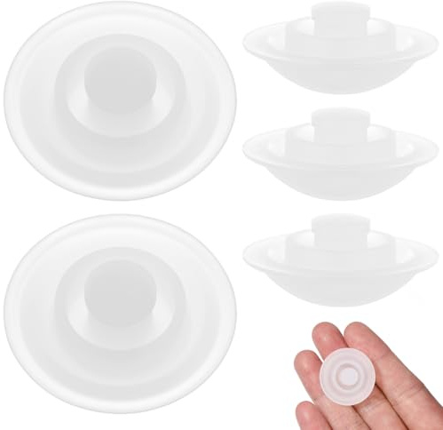 WOFASHPURET 5Pcs Silicone Replacement Stoppers for Water Bottles, Round Spill-Proof Air Valve Plugs for Belly Cups & Straw Lids, Leak-Proof Gasket Inserts