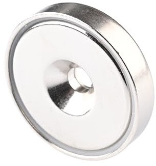NdFeB N38 Neodym Magnet mit Befestigungsloch Ø32x7mm – Starker Scheibenmagnet für DIY, Industrie und Bastelprojekte