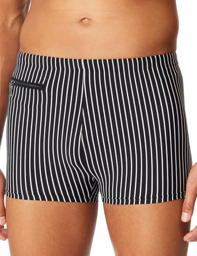 Schiesser Herren Schiesser Herren Badehose mit Bein Badeshorts mit Reißverschlusstasche Enganliegend Single Jersey - Aqua Badehose