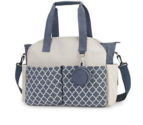 SONARIN Sac à Langer Multifonction pour Bébé - Bandoulière, Fourre-tout, Maternité, Couches de Voyage - Grande Capacité avec Sac à Tétine pour Maman et Papa
