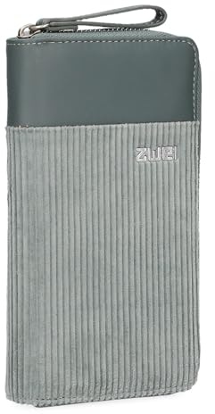 Zwei Damen Geldbörse Eva EV2 langes Portemonnaie 15 Kartenfächer, Sichtfach, 2 Scheinfächer, Geldbeutel mit Münzfach & umlaufenden Reißverschluss, weiches Kunstleder in Bicolor