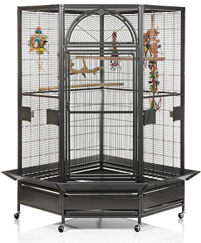 Montana Cages | Eck Voliere Käfig XXL Vogelkäfig Denver II - in Antik