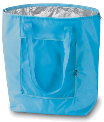 eBuyGB Folding Cooler Bag, Polyester, Blue, 22.81 x 11.99 x 2.79 cm