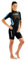 CRESSI Med X Lady Shorty Wetsuit Black/Light Blue/Grey 2.5mm S/2 - Kurzer Neoprenanzug für Damen aus 2,5 mm Hochelastischem, Schwarz/Hellblau/Grau, S/2
