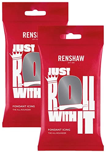 Renshaw Grey Ready to roll icing 500g (2 x 250g Packets)