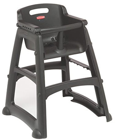 Rubbermaid Commercial Products Sturdy Baby Chair with Feet - Black