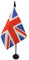 AZ FLAG - Drapeau De Table Royaume-Uni - 15x10 cm - Mini Drapeau Anglais De Bureau 100% Polyester Avec Hampe De 25cm Et Socle En Plastique Noir