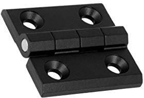 3.ZN65.001 RAL-9005 Scharnier B: 50mm Aluminium- und Zinklegierung schwarz H: 50