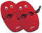 Spring 2094025602 Grips Griffschutz „Ghost“ 1 Paar, Andere, rot, 2 x 16,5 x 24,5 cm