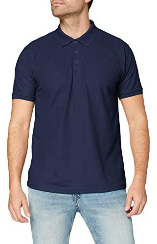 Fruit of the Loom Men's 65/35 Polo Shirt, Navy, XXXXX-Large