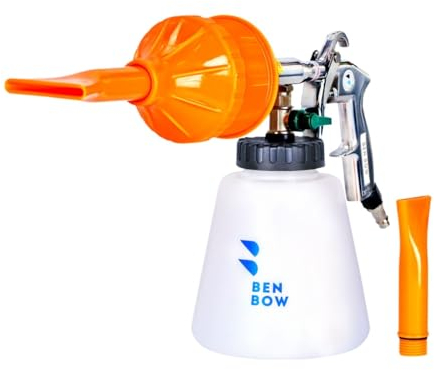 BenBow Pistolet à Mousse pour Lavage de Voiture à air comprimé Classic - pour Un pré-Nettoyage Efficace des véhicules, Bateaux et Motos - Pistolet de Nettoyage Pratique