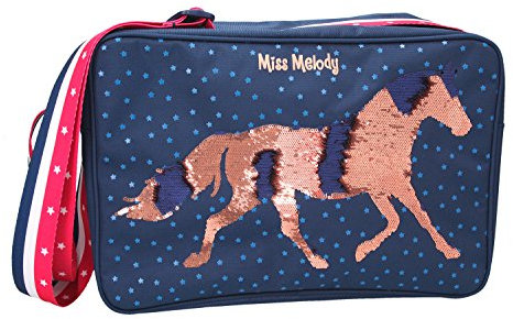 Depesche 6428 - Umhängetasche Miss Melody, Pailletten Blau