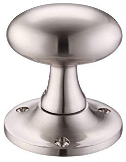 EUROART Contract Oval Mortice Door Knobs - Various Finishes (Satin Nickel)