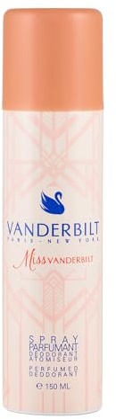 Miss Vanderbilt Déodorant en spray pour femme 150 ml, déodorant floral pour femme, déodorant romantique pour femme, déodorant pour femme – Véritable déodorant Gloria Vanderbilt pour femme