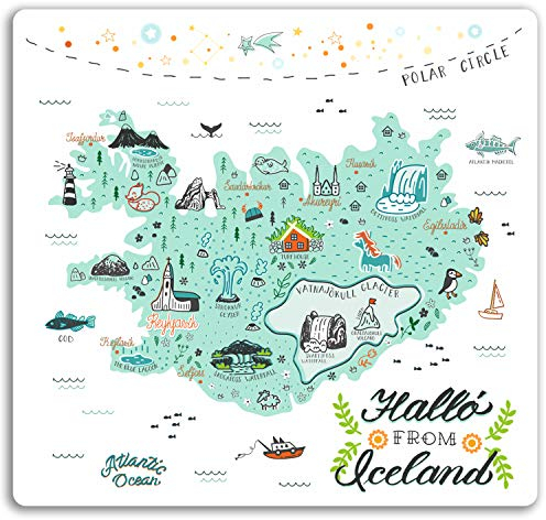 2 x 10cm Island Karte Vinyl Aufkleber - Coole Reise-Aufkleber Laptop Gepäck # 17309 (10 cm breit)