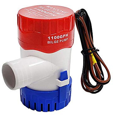 Submersible Boat Bilge Water Pump 12v 1100gph Non-Automatic Marine Electric Bilge Pump for Ponds, Pools, Spas Silent, Boat Caravan RV Submersible
