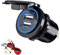 Thlevel Car Dual USB Charger Socket 5V/4.2A Power Outlet with Switch for 12V/24V Boats and Marine Motorcycle Truck