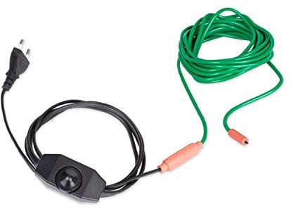 Waldbeck Greenwire Select 6 Plant Warming Cable - Length: 6 m, Heating Cable + 1.8 m Power Supply, With Thermostat, 5-25 ° C Above Ambient Temperature, Heating Power: 6 W/m, Protection Class: IP68