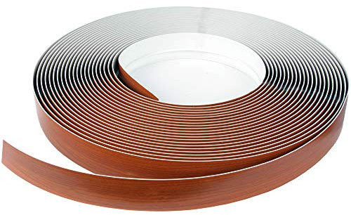 Bestlivings Blende für Gardinenschiene 400cm in Kirschbaum Optik, Kunststoffblende für Vorhangschiene mit Innenlauf, zum aufschieben auf Innenlaufschienen