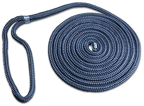 ACY Marine Double Braided Nylon Dockline (Navy, 1/2-Inch x 15-Feet)