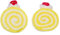 Miniblings Biskuitrolle Ohrstecker Stecker Ohrringe Kuchen Biskuit Biscuit GELB - Handmade Modeschmuck I Ohrringe Stecker Ohrschmuck