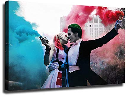 Harley Quinn et Joker Leinwand-Kunst-Poster und Wand-Kunstdruck, modernes Familienschlafzimmerdekor-Poster