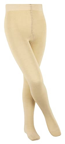 FALKE Unisex Kids Comfort Wool K Ti Warm Thick Plain 1 Pair Tights, Beige Cream 4011, 12-2.5