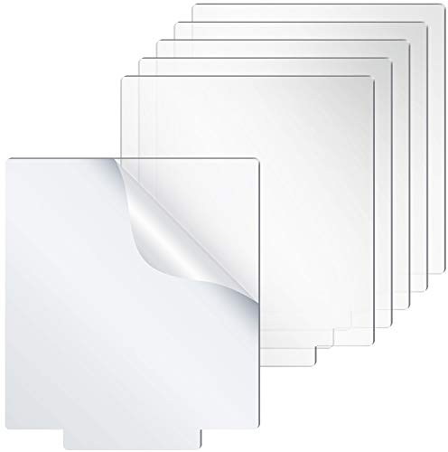 6 Stück Acryl Blätter Transparent für LED Leuchtbasis, 2mm Dicke, transparente Platte mit Schutzfolie für Tafel, DIY Projekte, DIY Projekte, DIY (Rechteck)