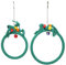 Juguete de Loro de Cuerda de Algodón, Columpio de Pájaro, Anillo Colgante Escalada, Masticar Morder Juguetes Jaula, Accesorio para Periquitos, Loros, Agapornis, Cacatúas(Verde)
