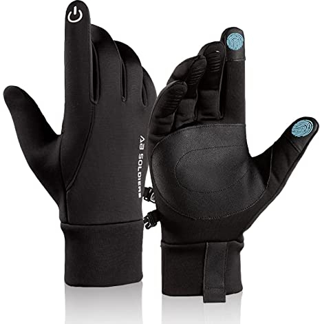 flintronic Winddichte Winter Warme Handschuhe,Touchscreen Wasserdicht rutschfeste Fahrradhandschuhe Winterhandschuhe Sporthandschuhe Laufhandschuhe für Radfahren Skifahren Reiten Laufen- Unisex