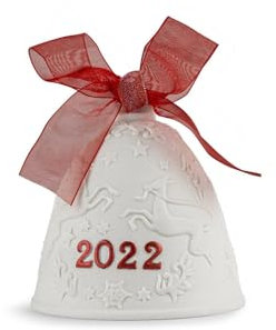 LLADRÓ Weihnachtsglocke 2022 Weihnachtsglocke aus Porzellan. Rot