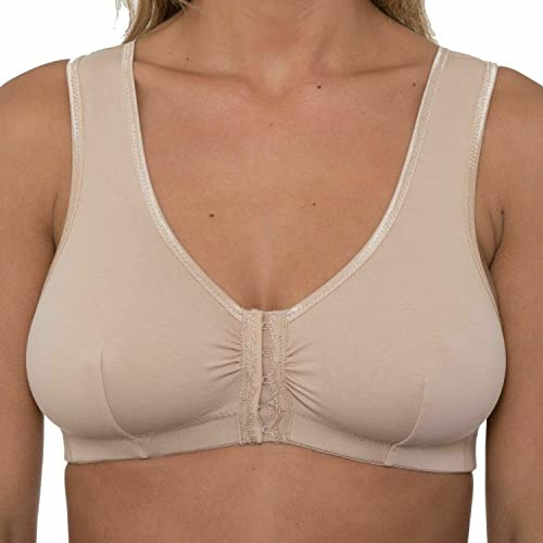 Undercover Ladies Front Fastening Hook & Eye Cotton Rich Wireless Soft Elastane Bra B-DD Cups